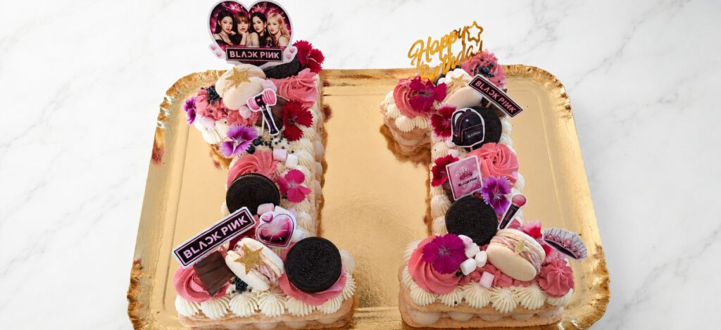 Number cake onze sur le thème Blackpink