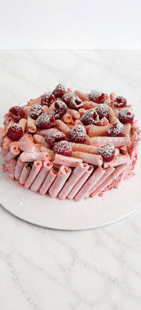 Concorde rose aux framboises et aux meringues